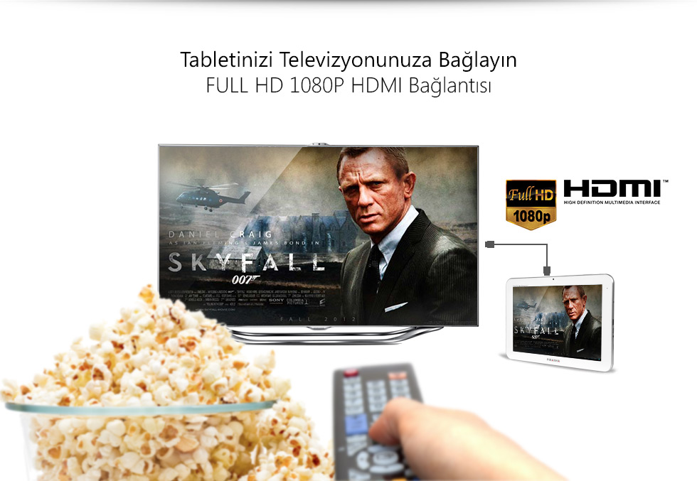 Ultra Tab 10.1 Zeus White-Tabletinizi Televizyonunuza Bağlayın