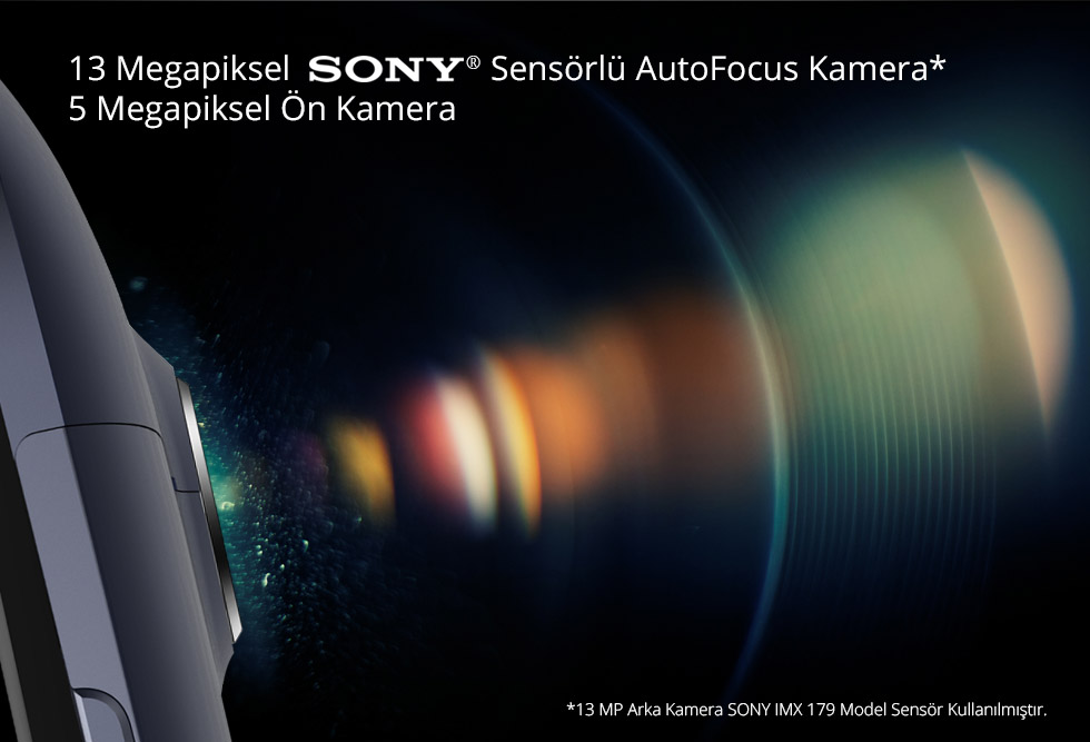 Zen-13 Megapiksel Sony Sensörlü Autofocus Kamera* 5 Megapiksel Ön Kamera