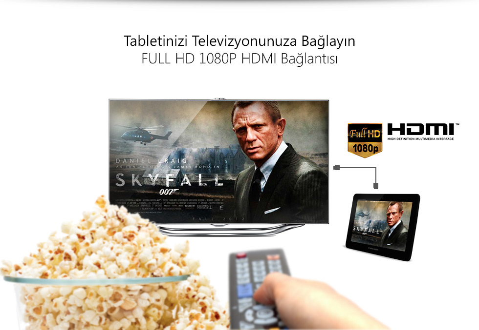 Ultra III Tab 10.1-Tabletinizi Televizyonunuza Bağlayın