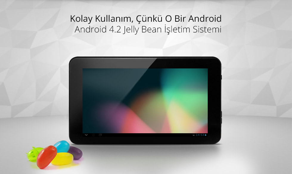 Joy II Tab 7.0-Kolay Kullanım Android 4.2 Jelly Bean