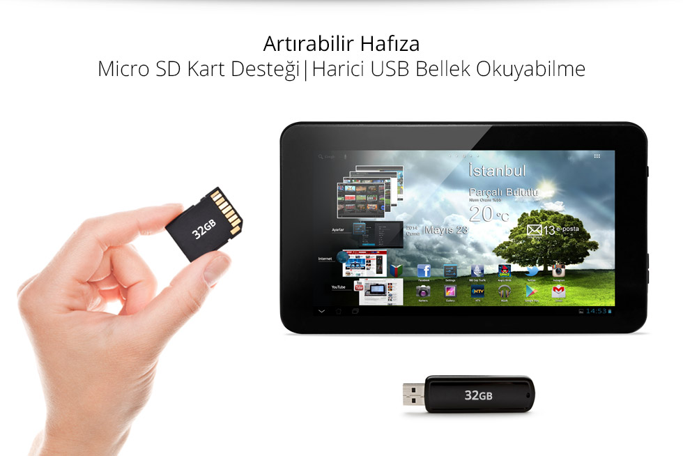 Joy II Tab 7.0-Artırılabilir Hafıza