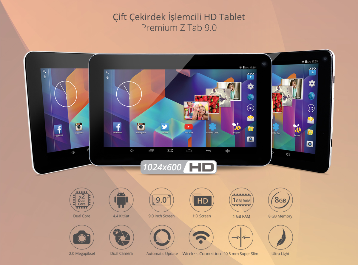 Çift Çekirdek İşlemcili HD Tablet