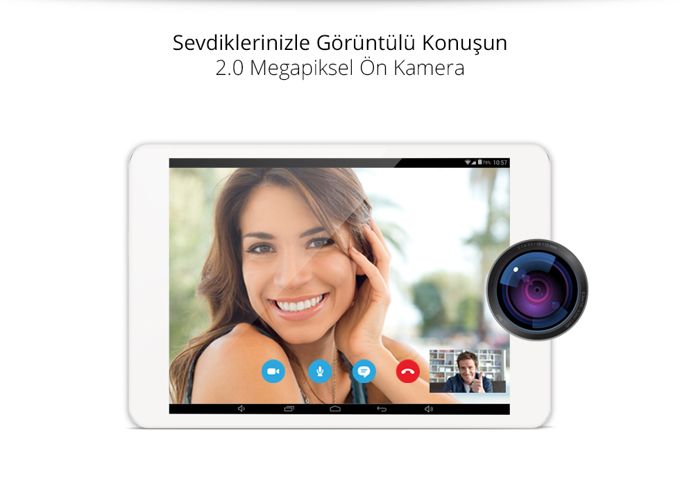 Aristo X Tab 7.85-Sevdiklerinizle Görüntülü Konuşun